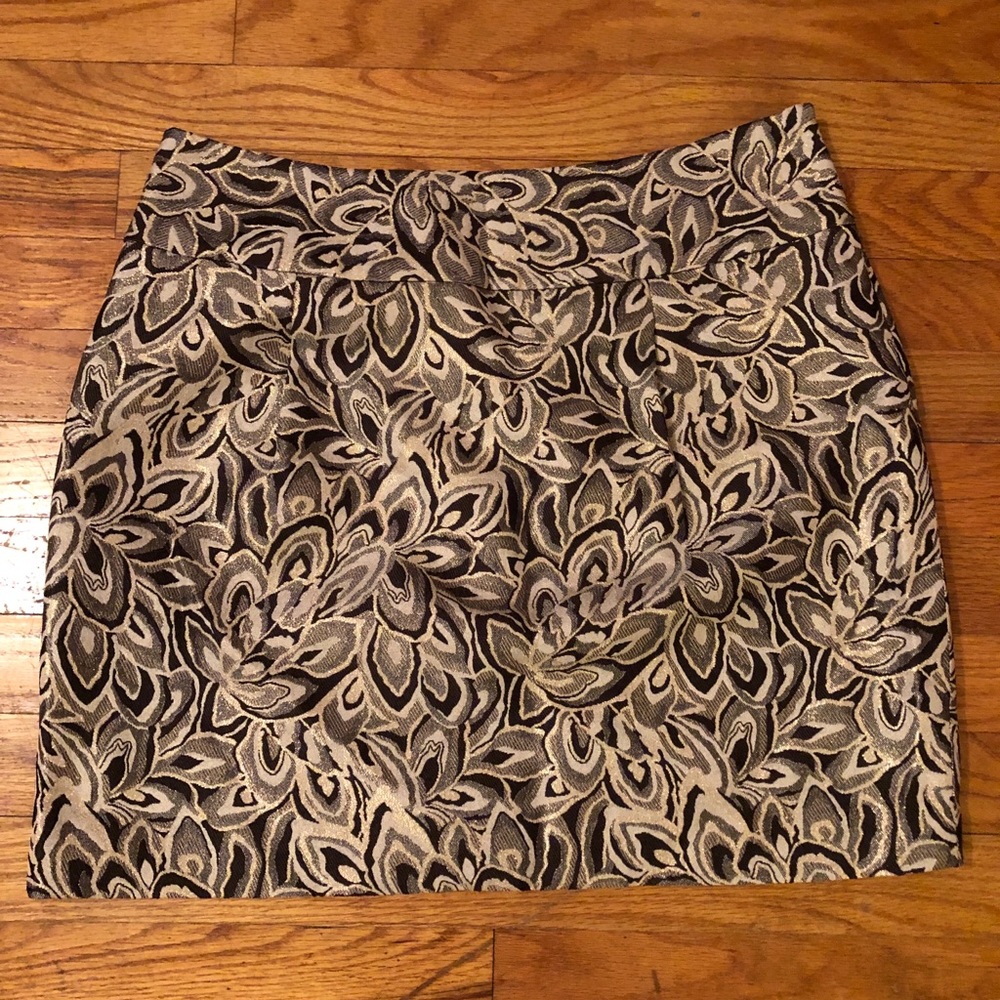 Dark brown and gold skirt